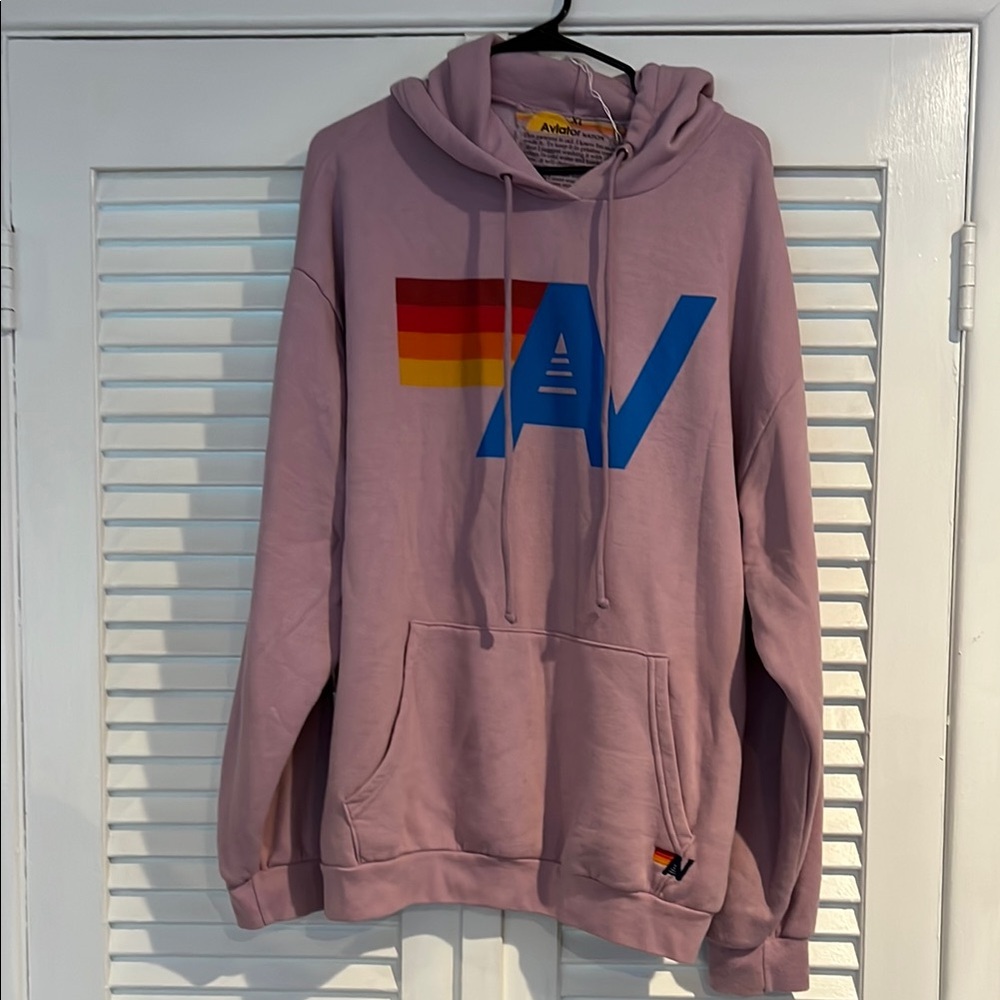 Aviator Nation Hoodie. Mauve/pink. Size XL. Unisex.